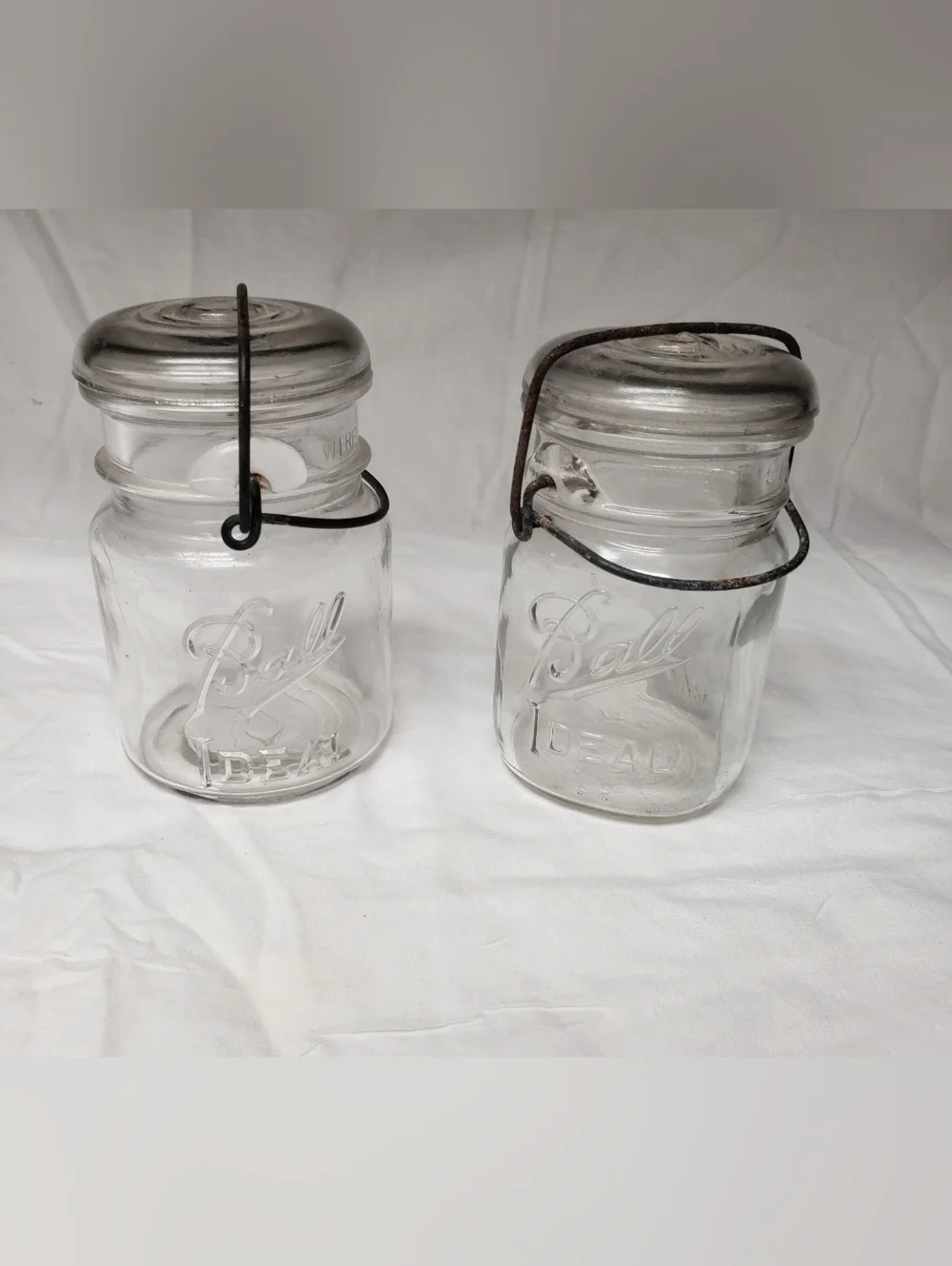 Ball Ideal Glass Canning Jars with Wire Bail Lids - Clear